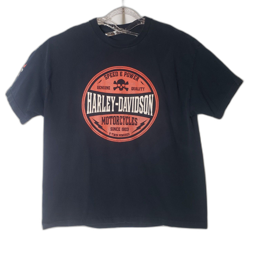 HARLEY DAVIDSON Montreal Quebec Canada Black Red T Shirt Mens Size XL